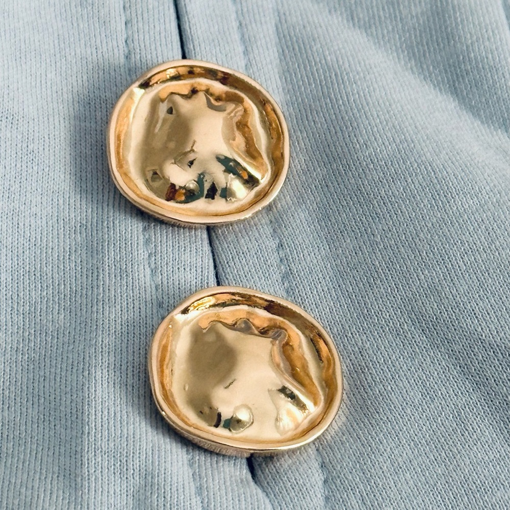 Commense Powder Blue Tie-Waist Blouse - Picture 7 of 8